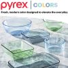 Pyrex Pyrex® Simply Store® Tinted 6-piece Round Storage Value Pack with Blue Plastic Lids