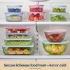 Pyrex Pyrex® Simply Store® Tinted Glass 4-cup Round Storage Containers, 4-pc Set, Mixed Colors